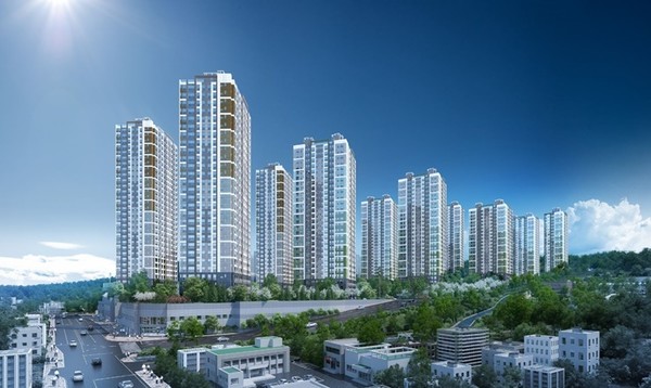 두산건설이 경남 양산시 상북면 석계리 57-1번지 일원에 짓는 ‘두산위브더제니스 조감도. (사진제공=두산건설) 두산건설이 경남 양산시 상북면 석계리 57-1번지 일원에 짓는 ‘두산위브더제니스 조감도. (사진제공=두산건설)