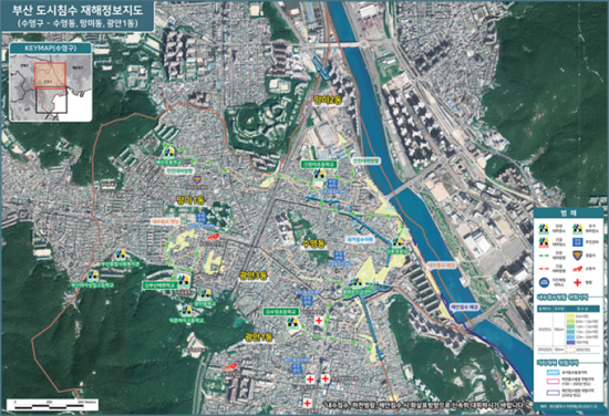 재해정보지도 현황 사진 (제공=부산시청) 재해정보지도 현황 사진 (제공=부산시청)