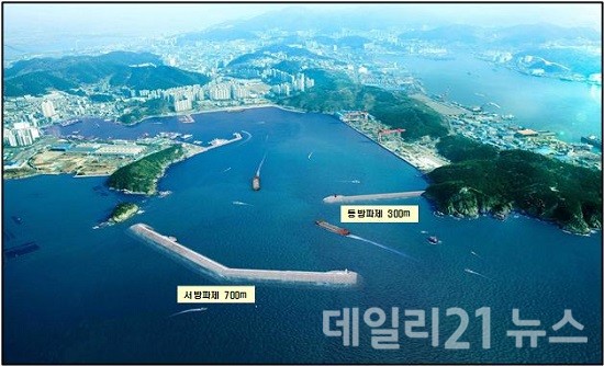 다대포 외곽시설(방파제)조감도.(출처=부산해수청) 다대포 외곽시설(방파제)조감도.(출처=부산해수청)