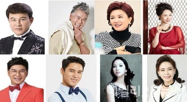 제15회 세계인의날 홍보대사. (사진 좌측 위쪽부터 국민가수 설운도, 국민가수 이동준, 배우 김헤선, 월드가수 헤라, 트로트 황태자 박구윤, 미스터 트롯 가수 장민호, 소프라노 교수 정찬희, 선행가수 성혜영. 사진제공=다문화예술대상조직위) 제15회 세계인의날 홍보대사. (사진 좌측 위쪽부터 국민가수 설운도, 국민가수 이동준, 배우 김헤선, 월드가수 헤라, 트로트 황태자 박구윤, 미스터 트롯 가수 장민호, 소프라노 교수 정찬희, 선행가수 성혜영. 사진제공=다문화예술대상조직위)