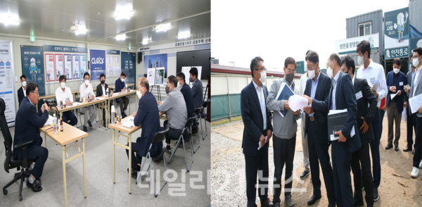 인수위원회가 주요시설과 사업현장을 찾아 공약사항을 점검하고 주민 등 관계자 면담을 통해 현장 목소리를 청취하고 있다./사진=김해시장직 인수위원회 인수위원회가 주요시설과 사업현장을 찾아 공약사항을 점검하고 주민 등 관계자 면담을 통해 현장 목소리를 청취하고 있다./사진=김해시장직 인수위원회
